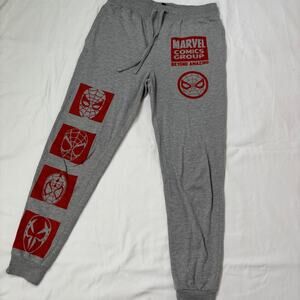 Spiderman gray sweatpants with red graphics